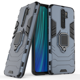 Estojo de armadura de anel Suporte magnético de suporte para carro Capa resistente e resistente para Xiaomi Redmi Note 8 Pro azul