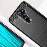 Capa carbono Capa flexível de TPU para Xiaomi Redmi Note 8 Pro azul