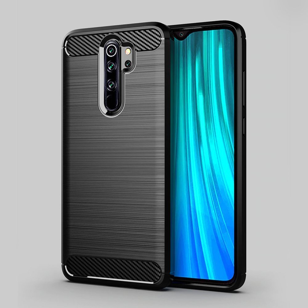 Capa carbono Capa flexível de TPU para Xiaomi Redmi Note 8 Pro azul