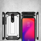 Capa de armadura híbrida capa resistente e resistente para Xiaomi Redmi 8 prata