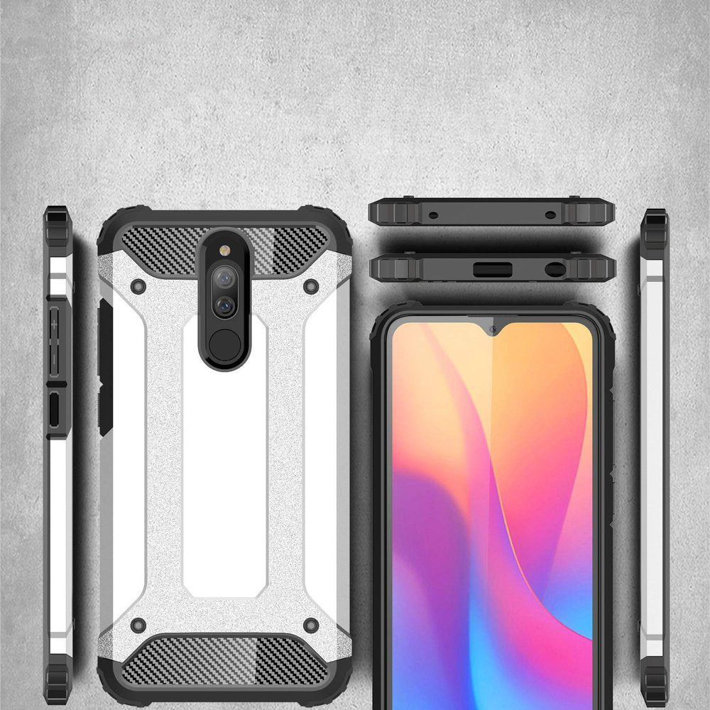 Capa de armadura híbrida capa resistente e resistente para Xiaomi Redmi 8 preta