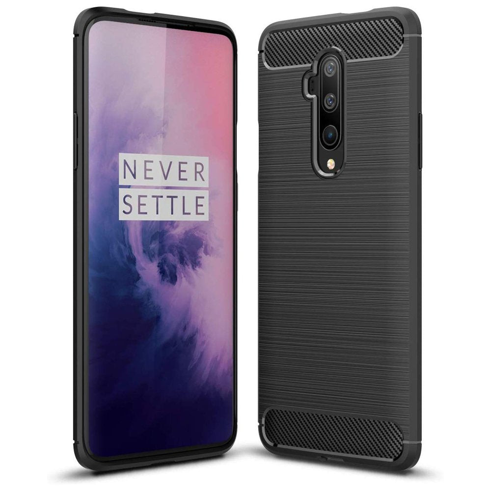 Estojo de carbono Estojo flexível de TPU para OnePlus 7T Pro preto