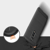 Estojo de carbono Estojo flexível de TPU para OnePlus 7T Pro preto