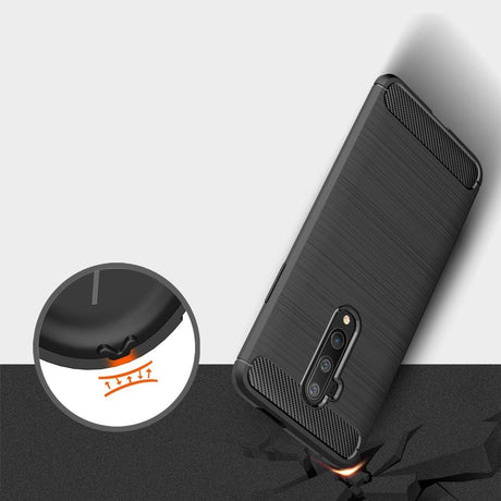 Estojo de carbono Estojo flexível de TPU para OnePlus 7T Pro preto