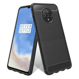 Estojo de carbono Estojo flexível de TPU para OnePlus 7T preto