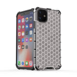 Capa de armadura de favo de mel com pára-choque de TPU para iPhone 11 preto