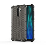 Capa de armadura em caixa de favo de mel com pára-choque de TPU para Xiaomi Redmi Note 8 Pro preto