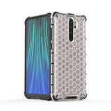 Capa de armadura em caixa de favo de mel com pára-choque de TPU para Xiaomi Redmi Note 8 Pro preto