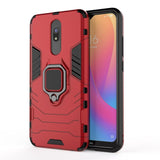 Estojo de armadura de anel Capa resistente e resistente para Xiaomi Redmi 8A  -  Xiaomi Redmi 8 vermelho