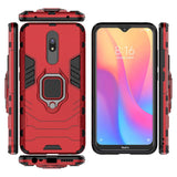 Estojo de armadura de anel Capa resistente e resistente para Xiaomi Redmi 8A  -  Xiaomi Redmi 8 vermelho