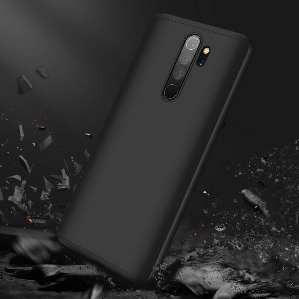 Capa de proteção GKK 360 frontal e traseira capa completa do corpo Xiaomi Redmi 8A preto