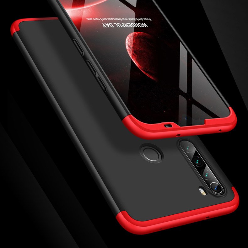 Capa de proteção GKK 360 frontal e traseira capa completa do corpo Xiaomi Redmi Note 8T preto