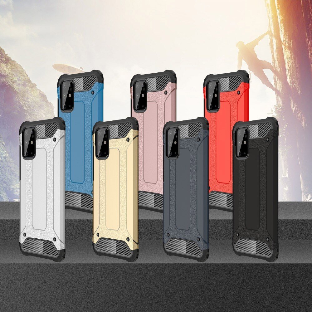 Capa Hybrid Armor Capa resistente e resistente para Samsung Galaxy S20 Plus preta