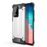 Capa Hybrid Armor Capa resistente e resistente para Samsung Galaxy S20 Plus prata