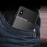 Capa Thunder capa flexível resistente resistente em TPU para iPhone XS  -  iPhone X preta