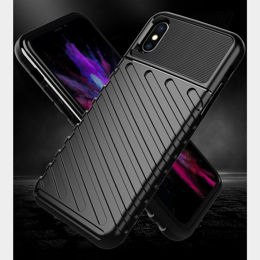 Capa Thunder capa flexível resistente resistente em TPU para iPhone XS  -  iPhone X preta