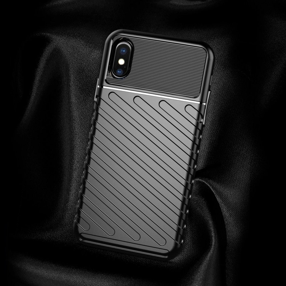 Capa Thunder capa flexível resistente resistente em TPU para iPhone XS  -  iPhone X preta