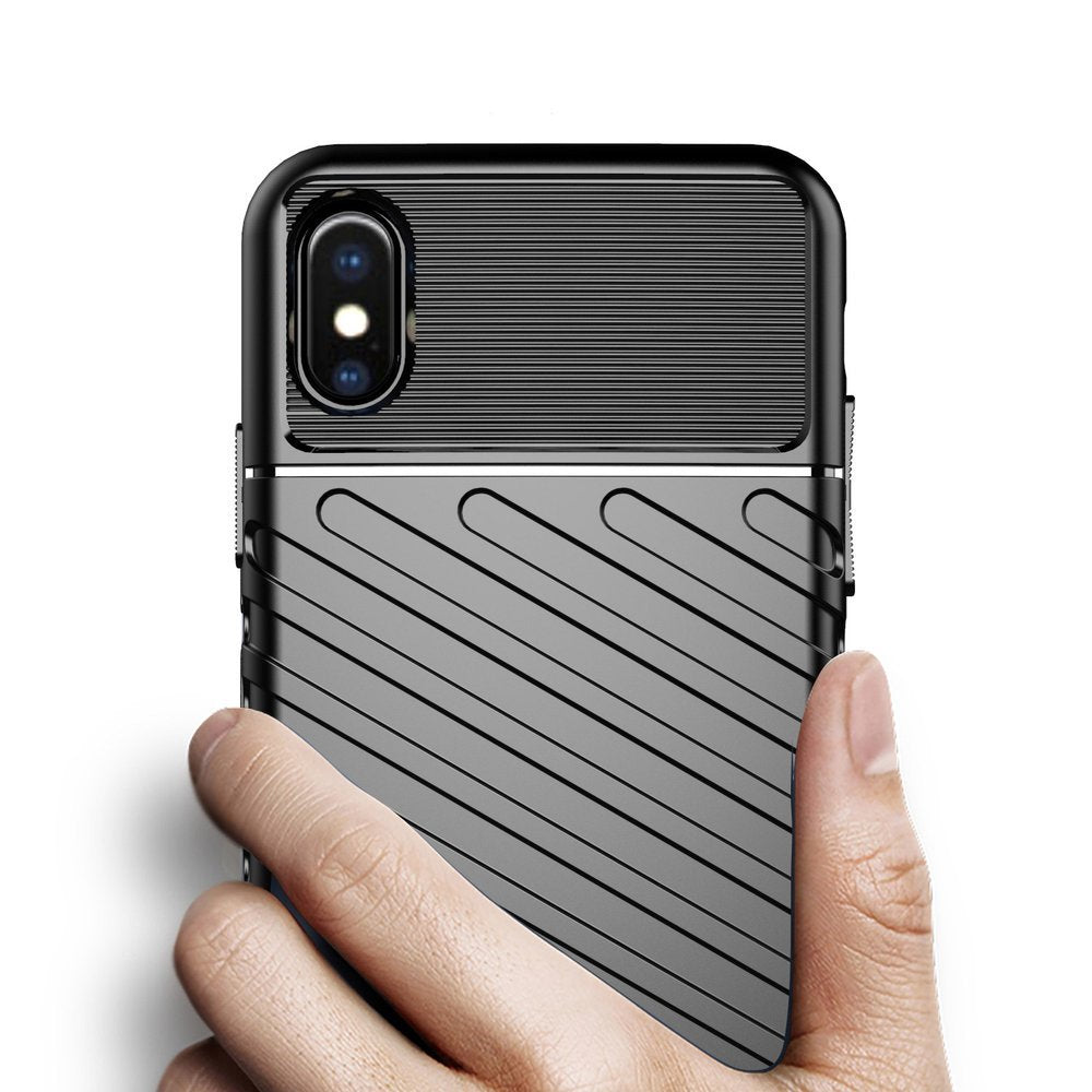 Capa Thunder capa flexível resistente resistente em TPU para iPhone XS  -  iPhone X preta