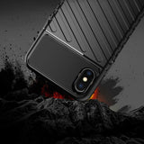 Capa Thunder capa flexível resistente resistente em TPU para iPhone XS  -  iPhone X preta