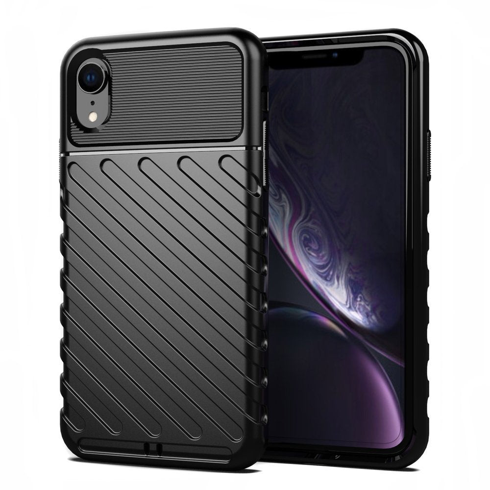 Capa Thunder capa flexível resistente resistente em TPU para iPhone XR preta