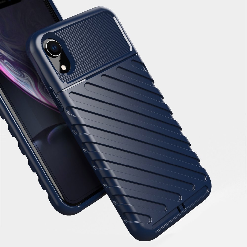 Capa Thunder capa flexível resistente resistente em TPU para iPhone XR preta