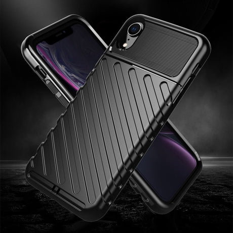 Capa Thunder capa flexível resistente resistente em TPU para iPhone XR preta