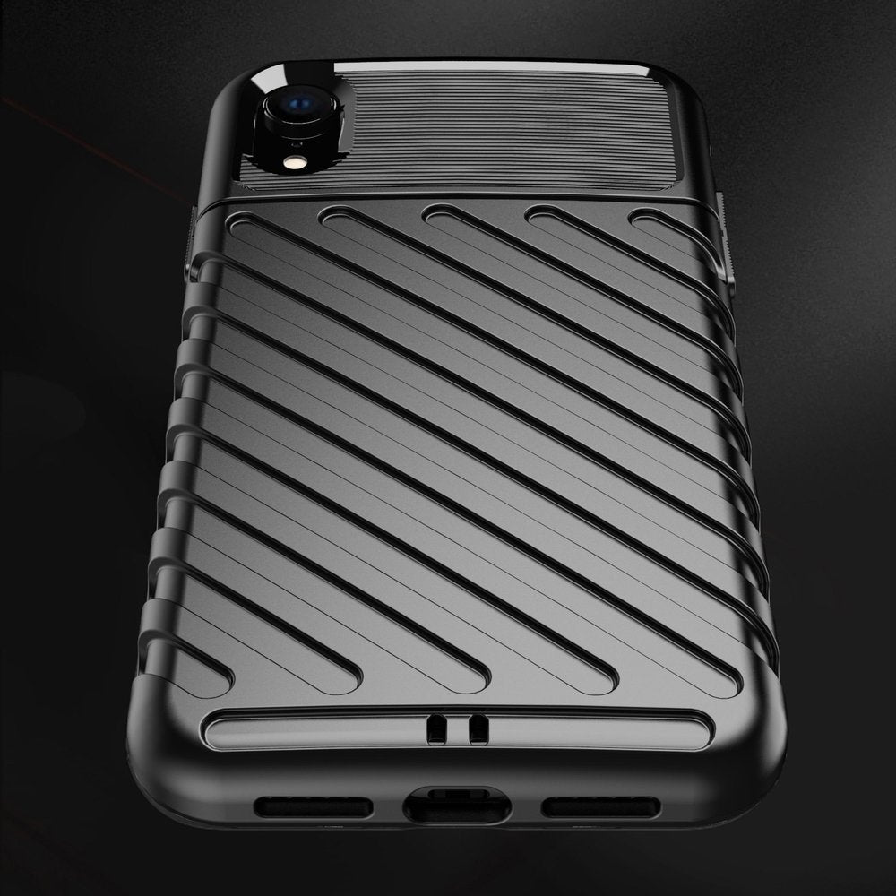 Capa Thunder capa flexível resistente resistente em TPU para iPhone XR preta