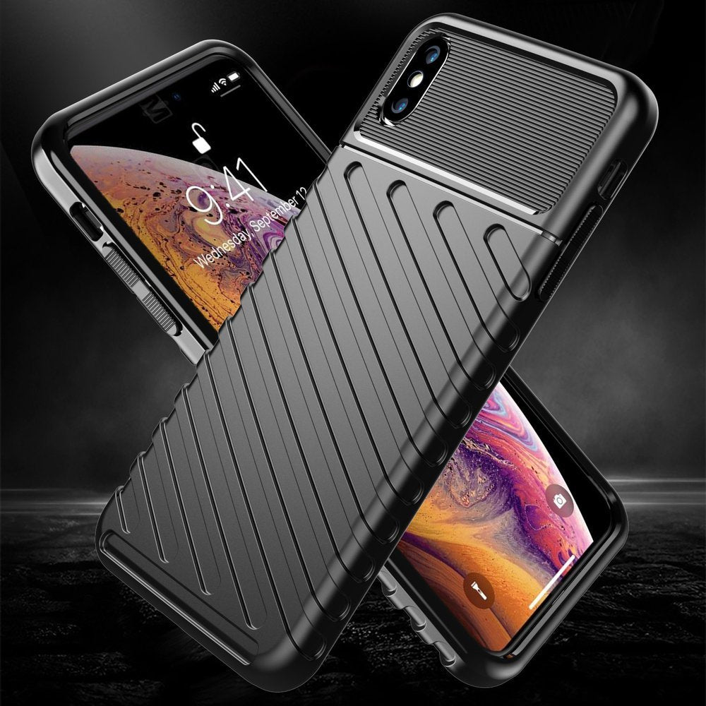 Capa Thunder Capa flexível resistente resistente em TPU para iPhone XS Max preto