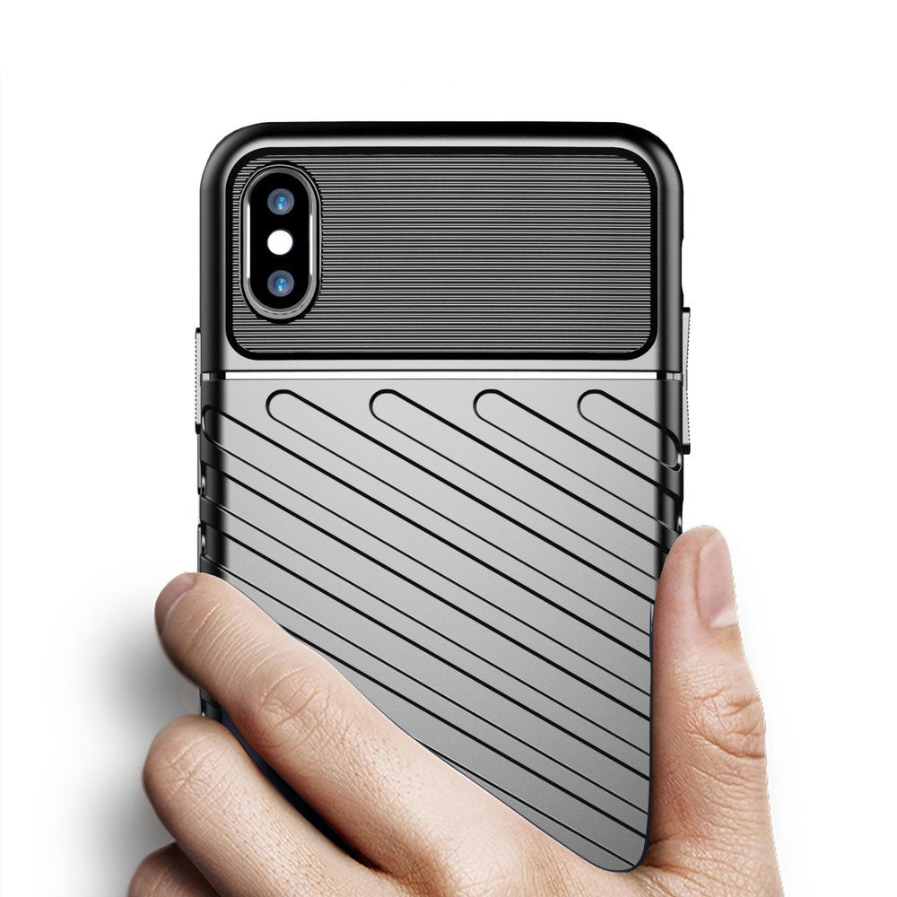 Capa Thunder Capa flexível resistente resistente em TPU para iPhone XS Max preto