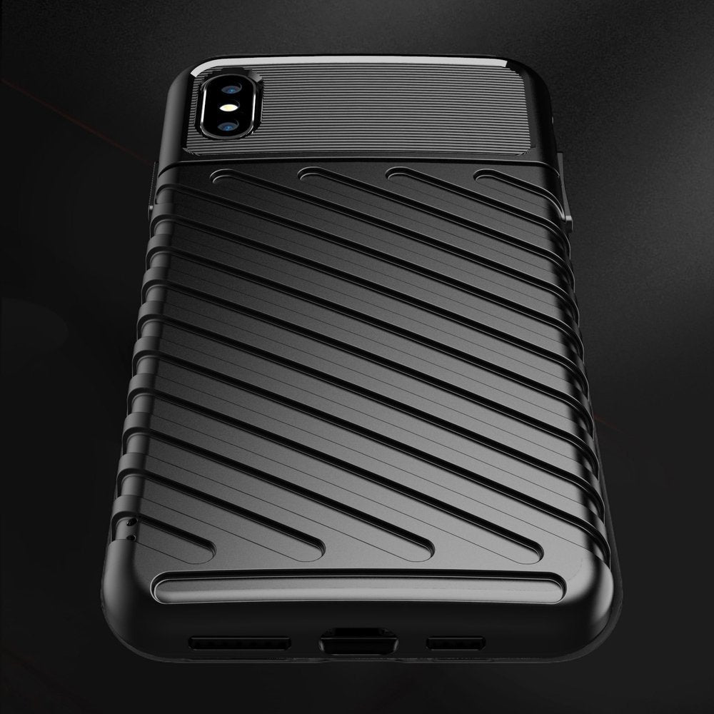 Capa Thunder Capa flexível resistente resistente em TPU para iPhone XS Max preto