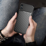 Capa Thunder Capa flexível resistente resistente em TPU para iPhone XS Max preto