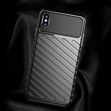 Capa Thunder Capa flexível resistente resistente em TPU para iPhone XS Max preto