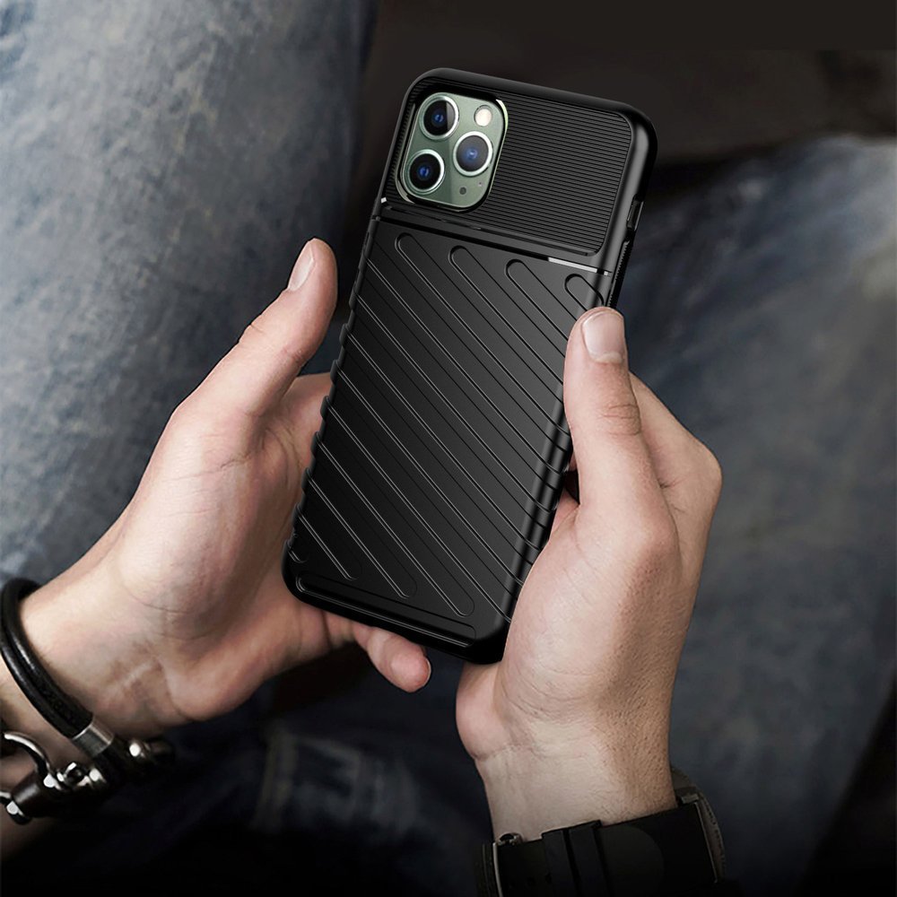 Capa Thunder Capa flexível resistente resistente em TPU para iPhone 11 Pro preto