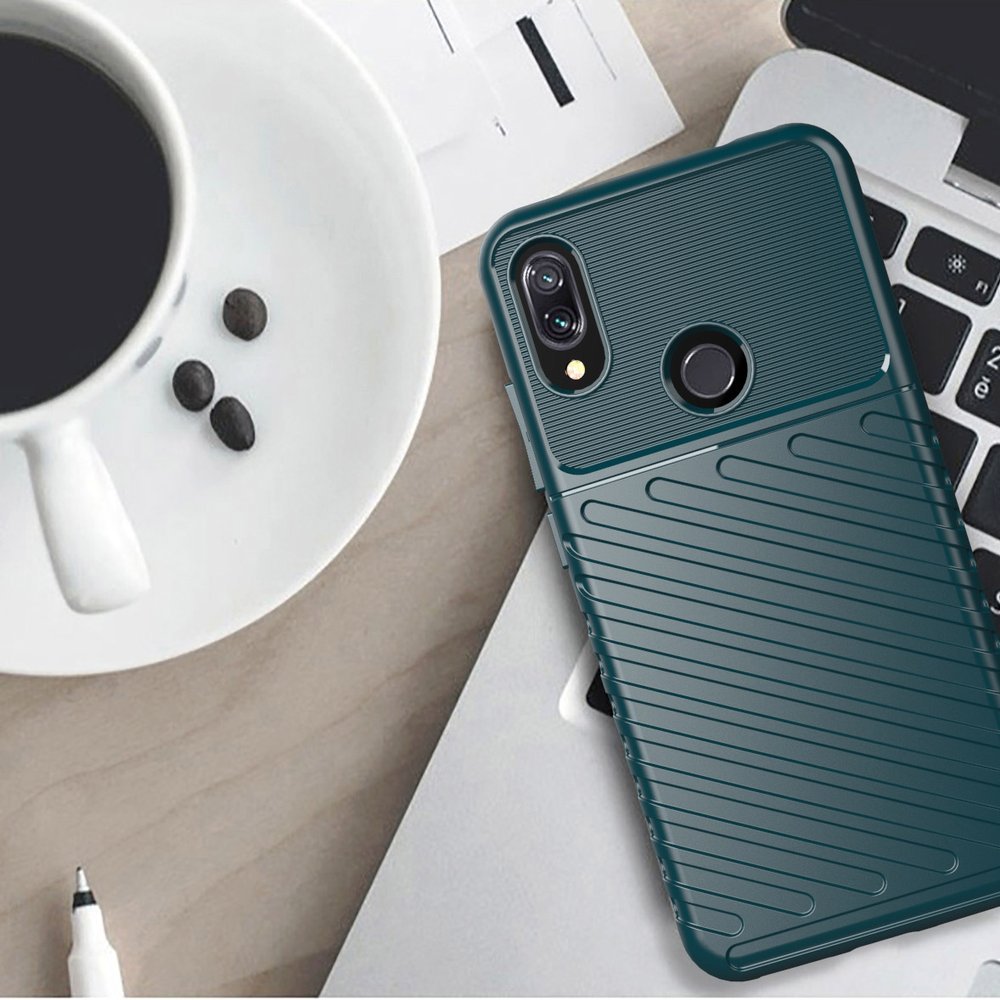 Capa Thunder Capa flexível resistente resistente em TPU para Xiaomi Redmi Note 7 azul