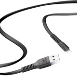 Baseus Tough flat USB - Lightning 2A 1m cabo preto (CALZY-B01)