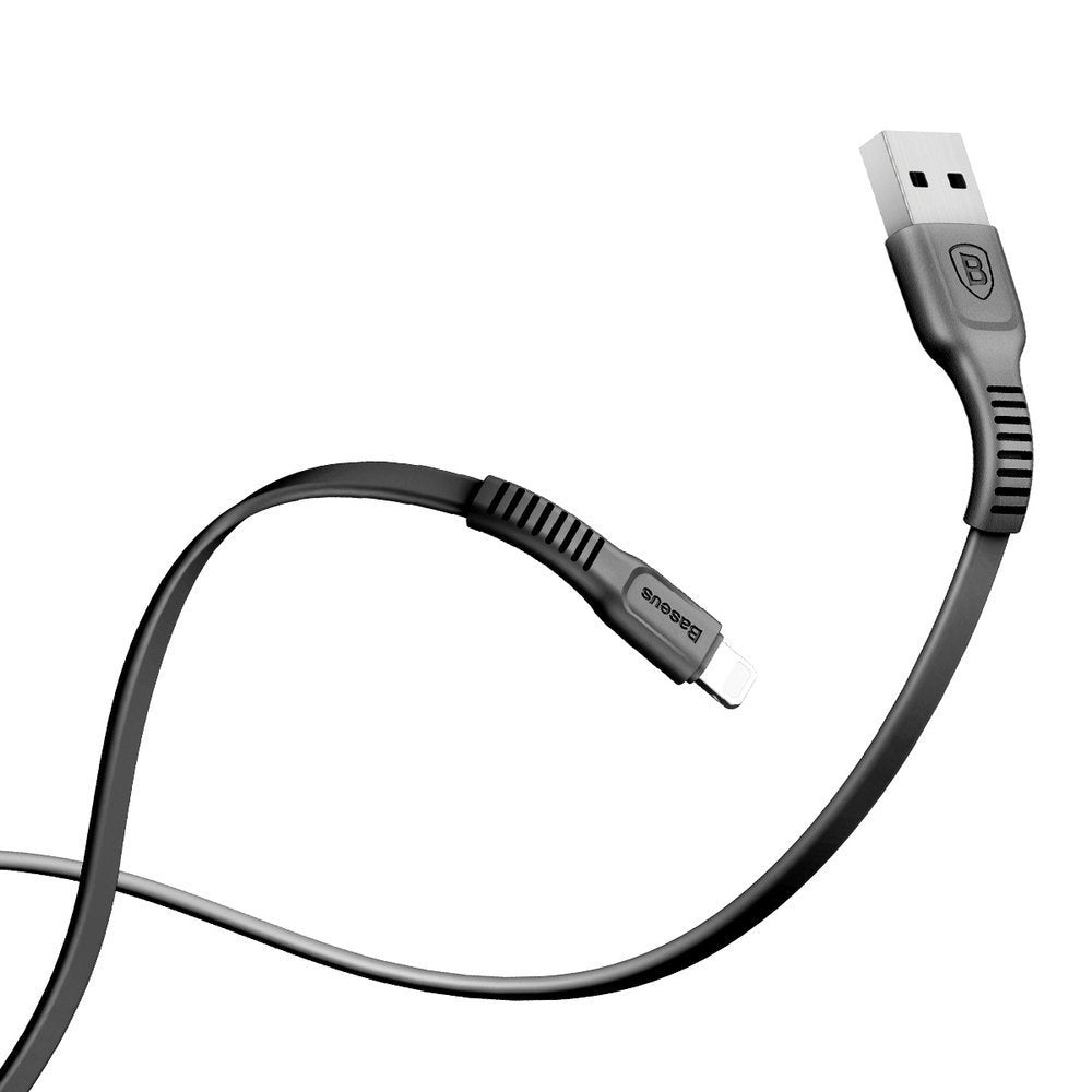 Baseus Tough flat USB - Lightning 2A 1m cabo preto (CALZY-B01)