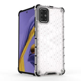 Capa de armadura de favo de mel com capa de TPU para Samsung Galaxy A51 transparente