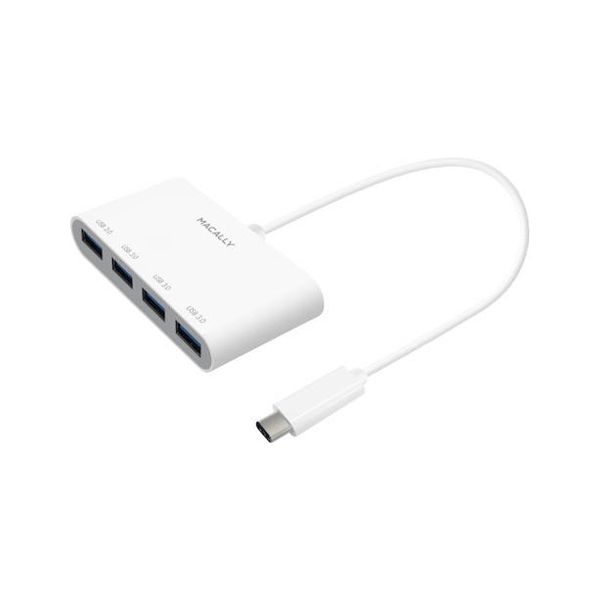 Macally Hub USB-C para USB 3.0 - Branco