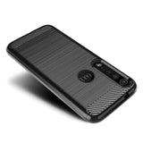 Capa carbono Capa flexível de TPU para Motorola G8 Plus preta