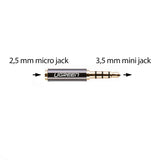 Adaptador Ugreen de micro jack de 25 mm (fêmea) para mini jack de 35 mm (macho) preto (20502)