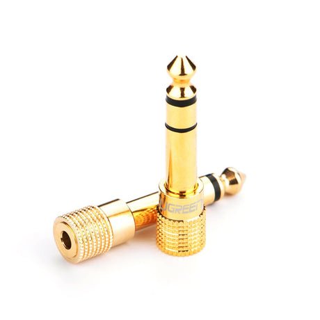 Adaptador Ugreen de mini jack de 35 mm para jack dourado de 63 mm (20503)