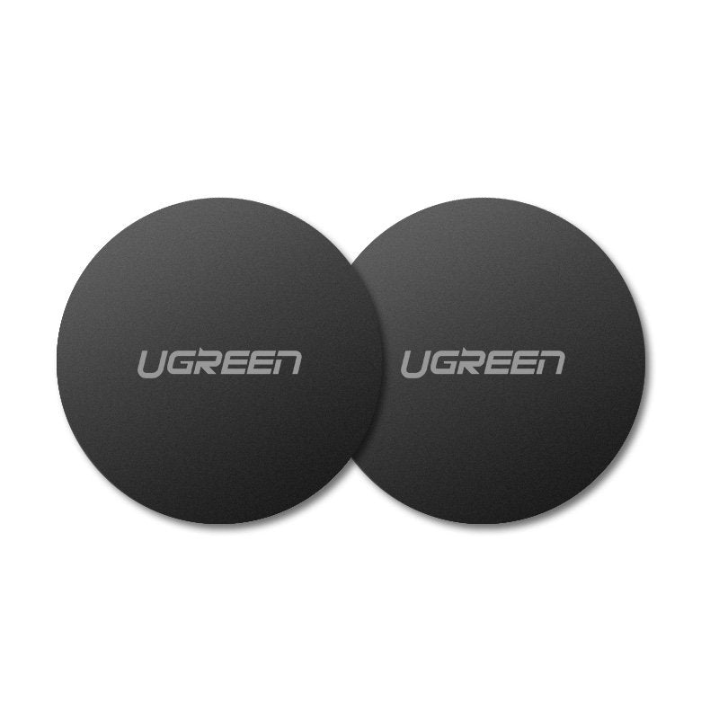 Placa de metal Ugreen 2x para suporte magnético preto para carro (30836)