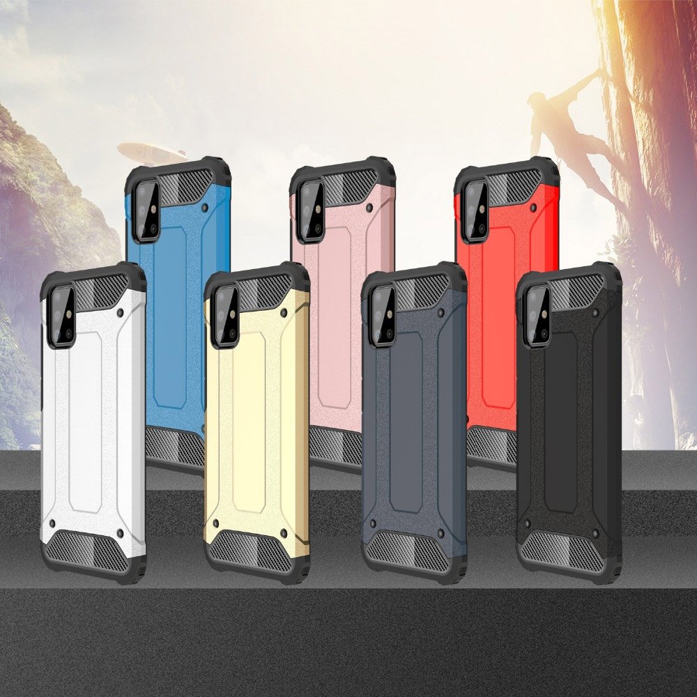 Capa Hybrid Armor Capa resistente e resistente para Samsung Galaxy A51 preta