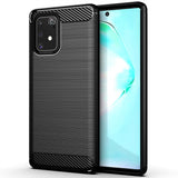 Capa carbono Capa flexível de TPU para Samsung Galaxy S10 Lite preta