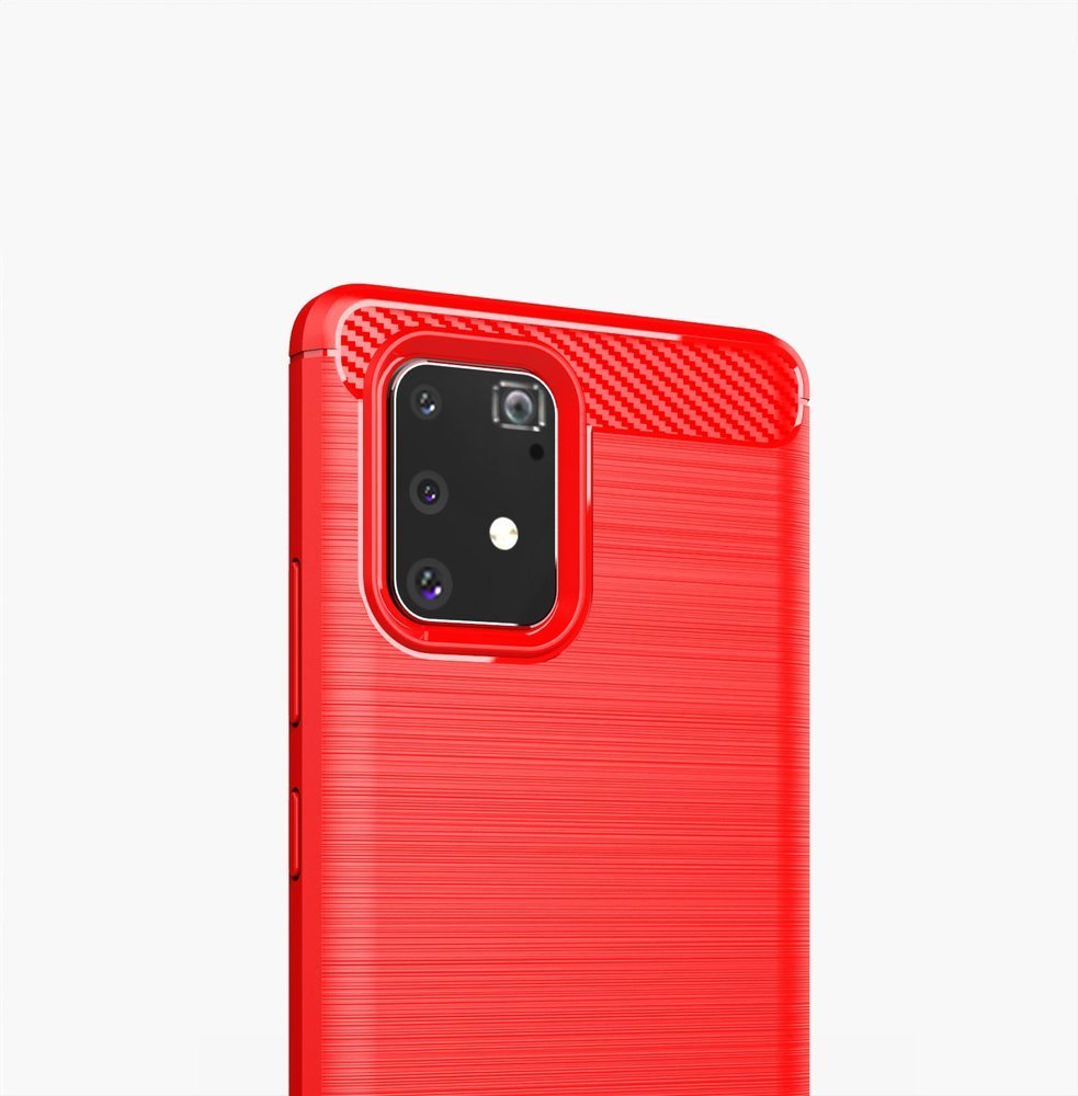 Capa carbono Capa flexível de TPU para Samsung Galaxy S10 Lite preta