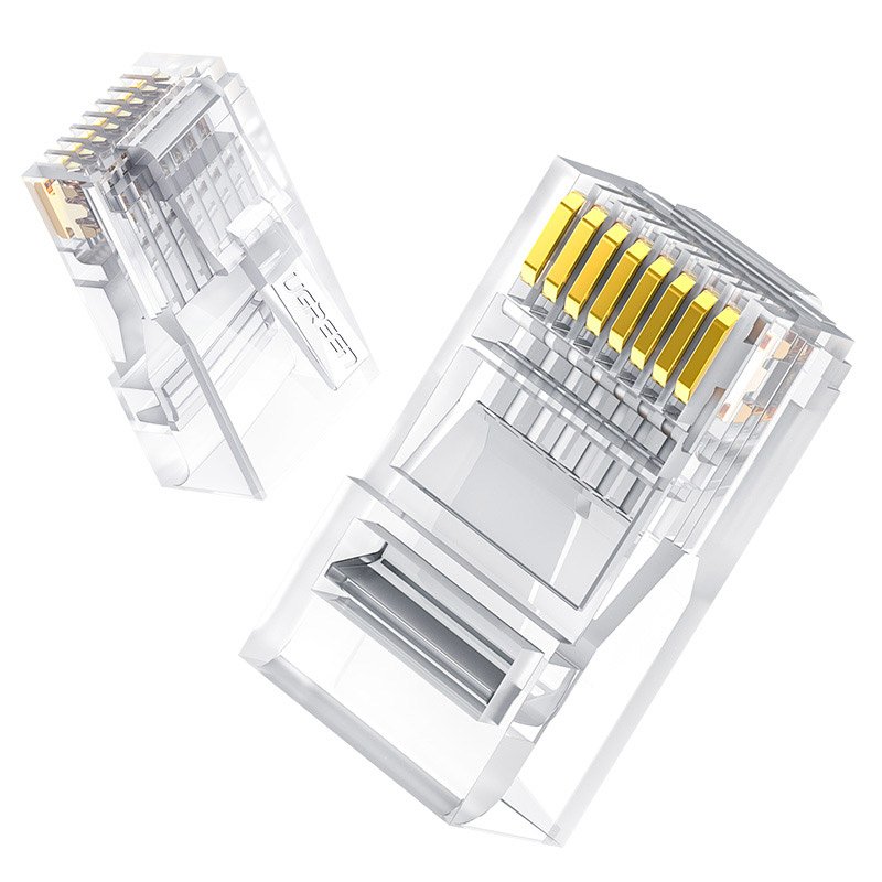 Conector de plugue Ugreen 10x RJ45 8P8C Cat 6 transparente (50961)