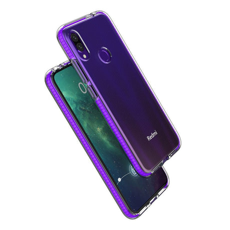 Capa protetora de gel TPU transparente com moldura colorida para Xiaomi Redmi Note 7 mint