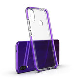 Capa protetora de gel TPU transparente com moldura colorida para Xiaomi Redmi Note 7 mint