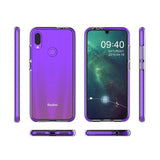 Capa protetora de gel TPU transparente com moldura colorida para Xiaomi Redmi Note 7 mint