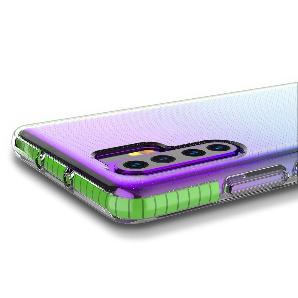 Capa protetora de gel de TPU transparente com moldura colorida para Huawei P30 Pro azul claro